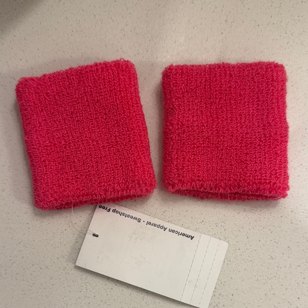 American Apparel Pink Neon Wristbands / Sweatbands